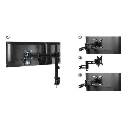 Arctic Z2 Basic Desk Mount Dual Monitor Arm with USB Hub