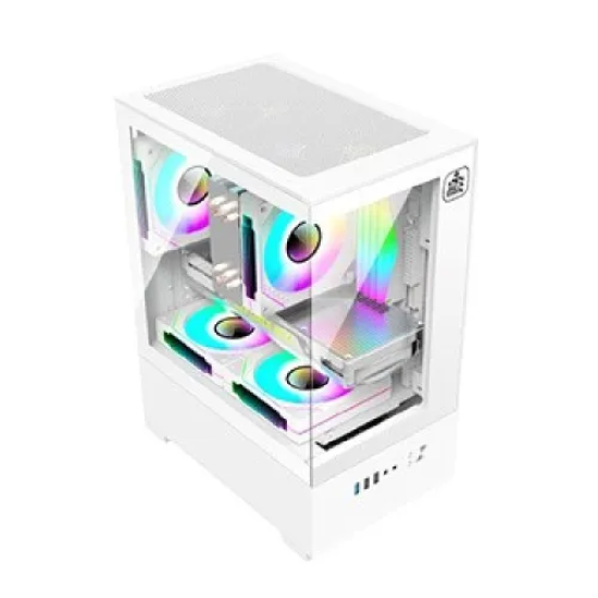 Againcart Ice Cooler X5 ARGB Desktop Gaming Case White