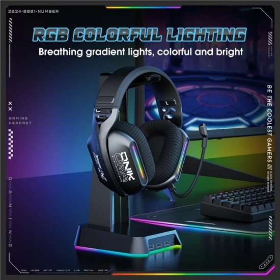 ONIKUMA GT808 Tri-Mode Headphones 2.4GHz Ultra-Low Latency Wireless Gaming Headset