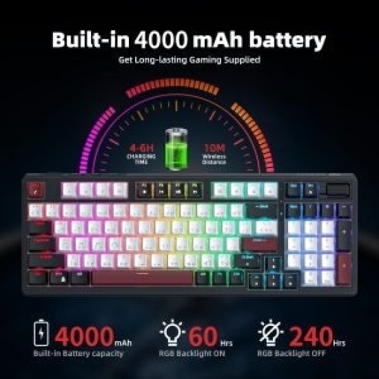 Onikuma G56 Tri-Mode Wireless Hot-swappable Mechanical Keyboard