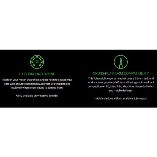 Razer BlackShark V2 X Black Wired Gaming Headphone (Global)