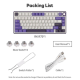 Royal Kludge RK R75 RGB Hot-Swappable Blackberry Switch Mechanical Keyboard