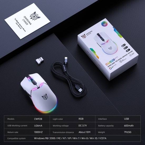ONIKUMA CW928 Tri-Mode 2.4Ghz Gaming Mouse